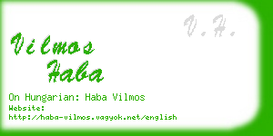 vilmos haba business card